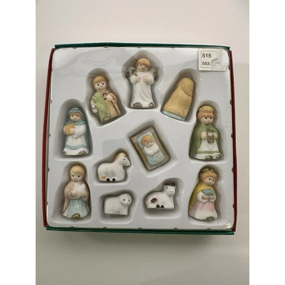 Vintage Mini Nativity Set Of 11 Trim Trends Seasonal Specialities Company 1994